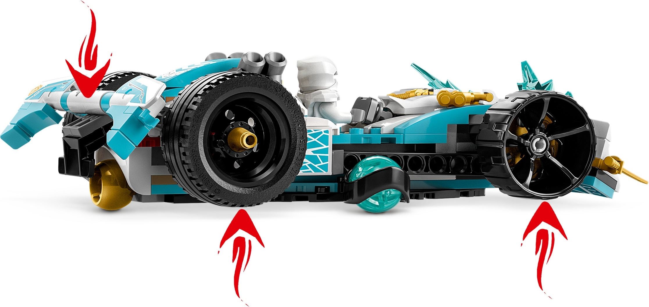 Купить Lego 71791 Ninjago Гоночная машина Кружитцу Силы Дракона Зейна